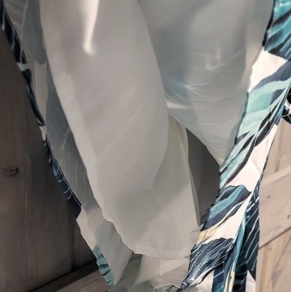 Tropical Patchwork Printed Cami Belted Romper - Picture 6 of 11